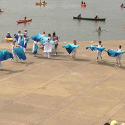 Thumbnail of group of dancers outside
