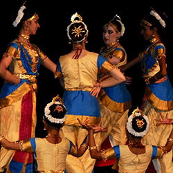 Thumbnail photo of Group of dancers performing