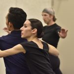 Thumbnail of Three dancers in rehearsal