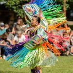 Thumbnail of Woman in colorful clothes dancing