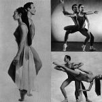 Thumbnail of Three photos of two dancers