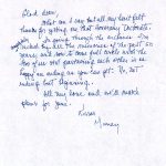 Thumbnail of Written note from Murray Louis to Gladys Bailin