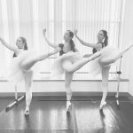 Thumbnail of three dancers with legs in air